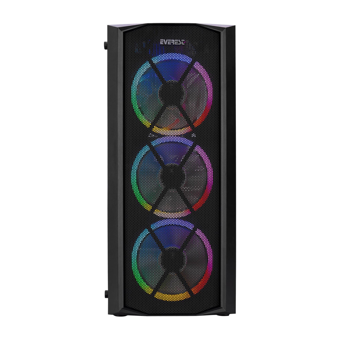 EVEREST FLAT MESH Powersız Siyah Temper Camlı Mid Tower ATX Kasa