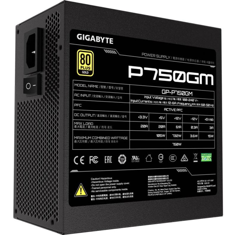 GIGABYTE GP-P750GM 750W 80+ Gold Siyah Power Supply