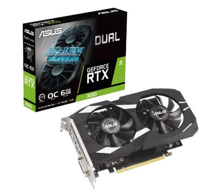 ASUS DUAL-RTX3050-O6G 6GB Geforce RTX3050 GDDR6 96bit HDMI DVI/DP 16x Ekran Kartı