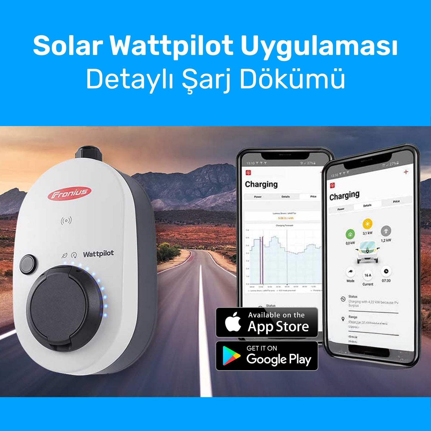 Fronius Wattpilot Home 22J 22KW Taşınabilir PV APP Elektrikli Araç Şarj Cihazı