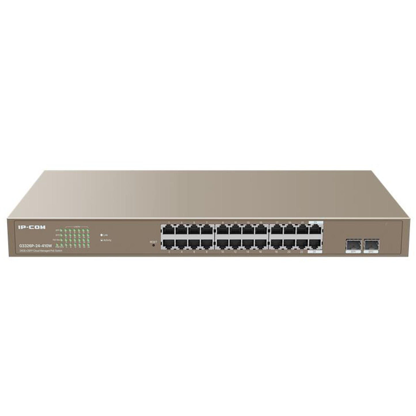 IP-COM G3326P-24-410W 24 PORT GIGABIT+ 2X1GB SFP (COMBO) UPLINK L2 YÖNETİLEBİLİR 370W POE SWITCH