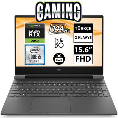 HP Victus 15-FA1011NT 7N9S5EA i5-13420H RTX2050 15.6" FullHD Dizüstü Bilgisayar