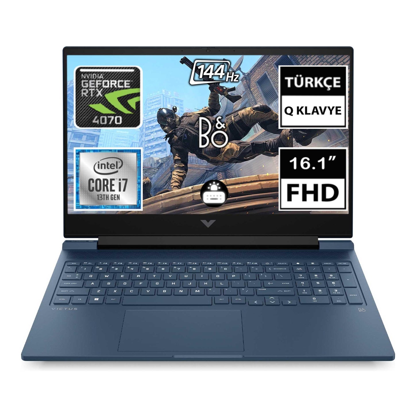 HP Victus 16-R0009NT 7P6K6EA i7-13700H RTX4070 16.1" FullHD Taşınabilir Bilgisayar