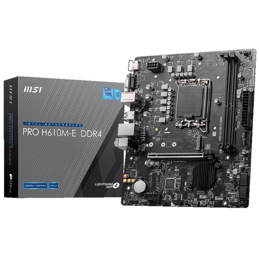 MSI PRO H610M-E DDR4 3200MHZ 1XVGA 1XHDMI 1XM.2 USB 3.2 MATX 1700P (12. / 13. VE 14. NESİL İŞLEMCİ UYUMLU)