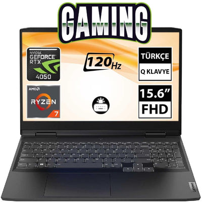 Lenovo IdeaPad Gaming 3 82SB00P4TR Ryzen7 7735HS RTX4050 15.6" FullHD Taşınabilir Bilgisayar