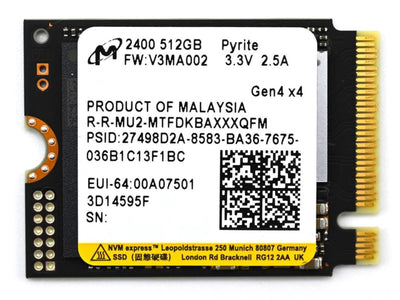 Micron 2400A 512GB M.2 2230 NVMe SSD