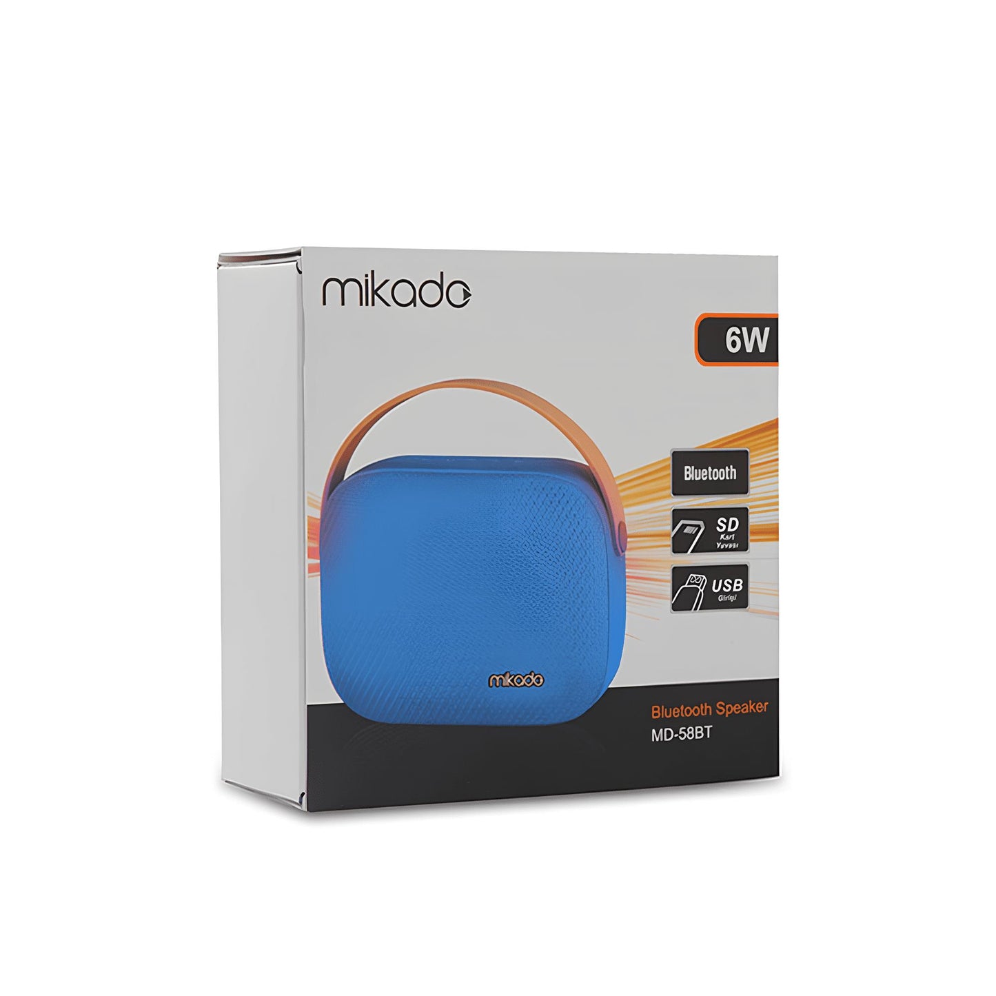 Mikado MD-58BT Mavi Usb-TF Destekli Bluetooth Taşınabilir Hoparlör