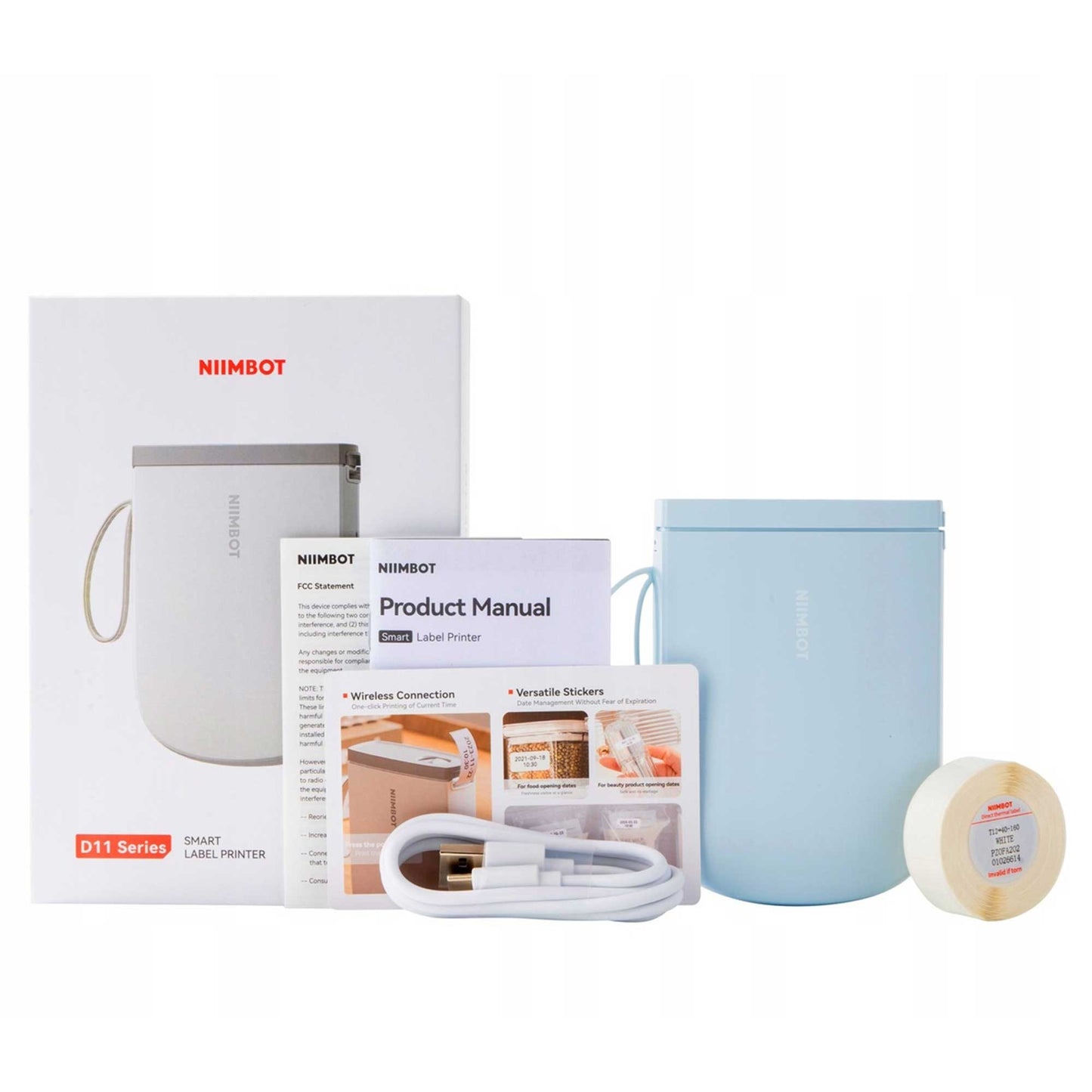 NIIMBOT D11_H Bluetooth Taşınabilir Mavi Termal Etiket Yazıcı