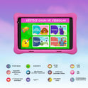 NPO 8" IPS Ekran 4GB 64GB Android 13.0 A133P 1.8GHz Antişok Çocuk Tableti, Kids Tablet Pembe RS407+