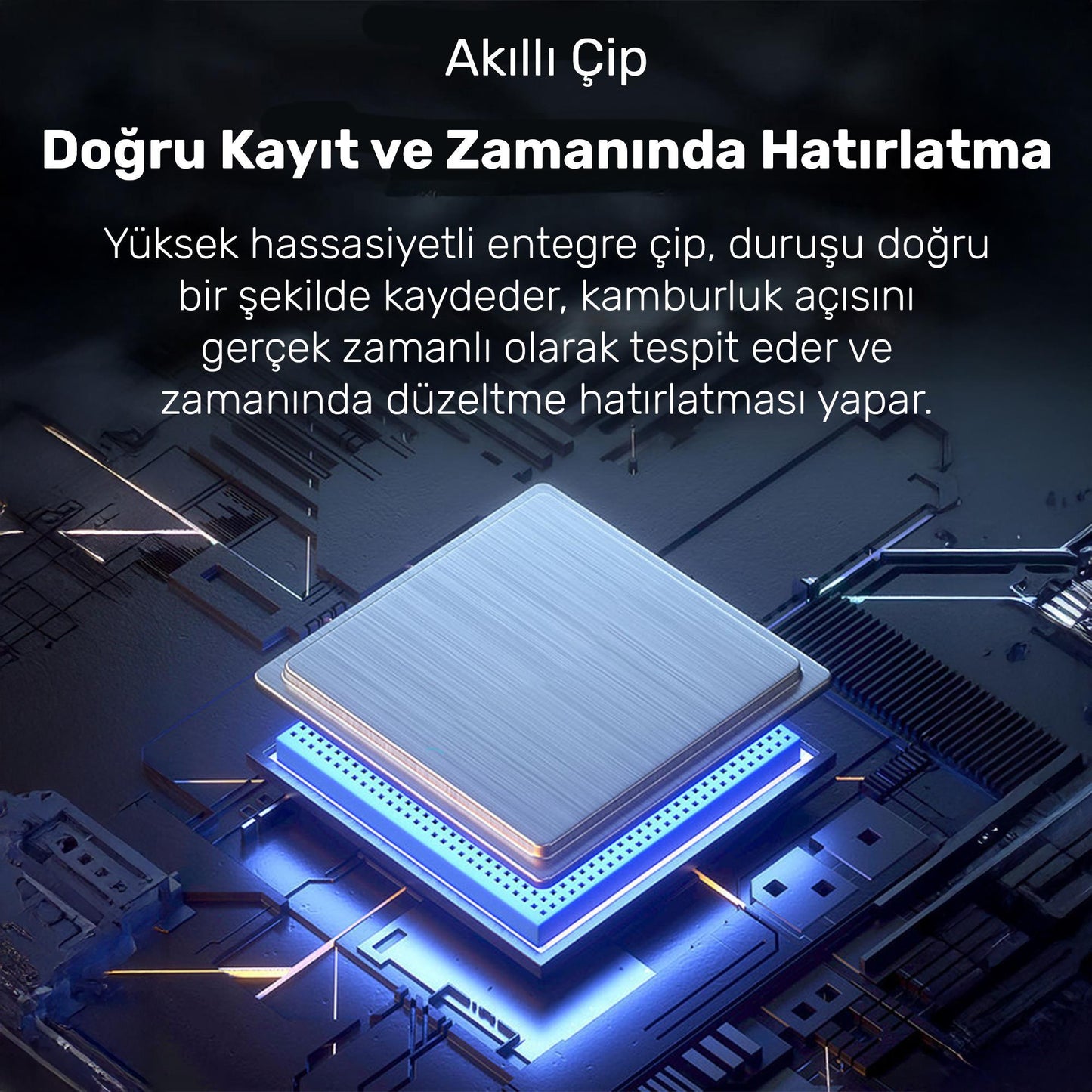 NPO ADD01S Şarjlı Titreşimli Otomatik Hatrlatıcı,Kamburluk Giderici Ergonomik Akıllı Duruş Düzeltici