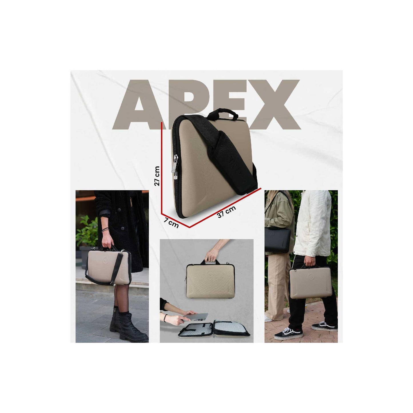 NPO Apex 14" Macbook ve Ipad Uyumlu,Ultra Korumalı ProBag Notebook Çantası-Vizon