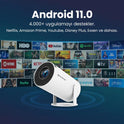 NPO HY300+ FullHD Android11 BT5.0 Wifi5 120ANSI Lümen IOS/Android Taşınabilir Akıllı LED Projeksiyon