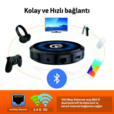 NPO HK1 RBOX W2 4GB Ram 64GB Dahili Hafıza 4K Ultra HD Android TV Box