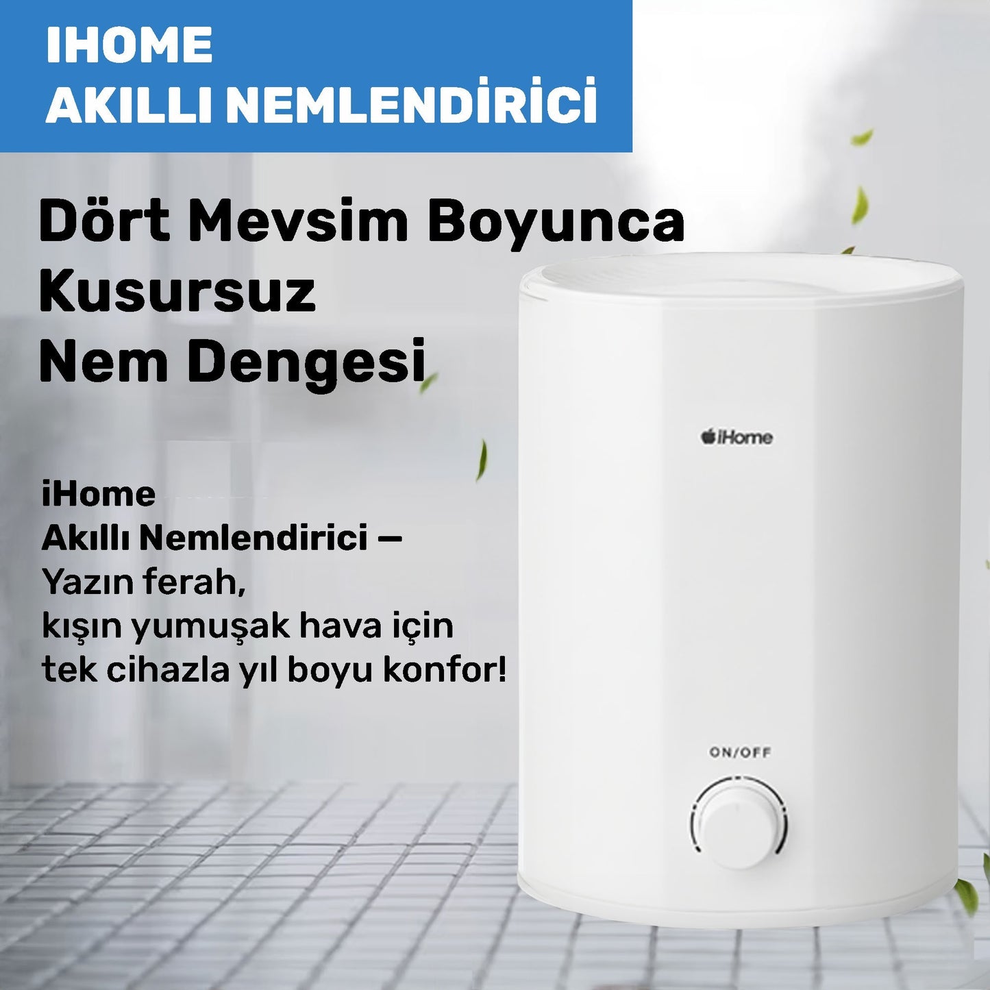 NPO iHome11 2500ml Ayarlanabilir Aromaterapi Difüzör Ultrasonik Hava Nemlendirici Buhar Makinesi