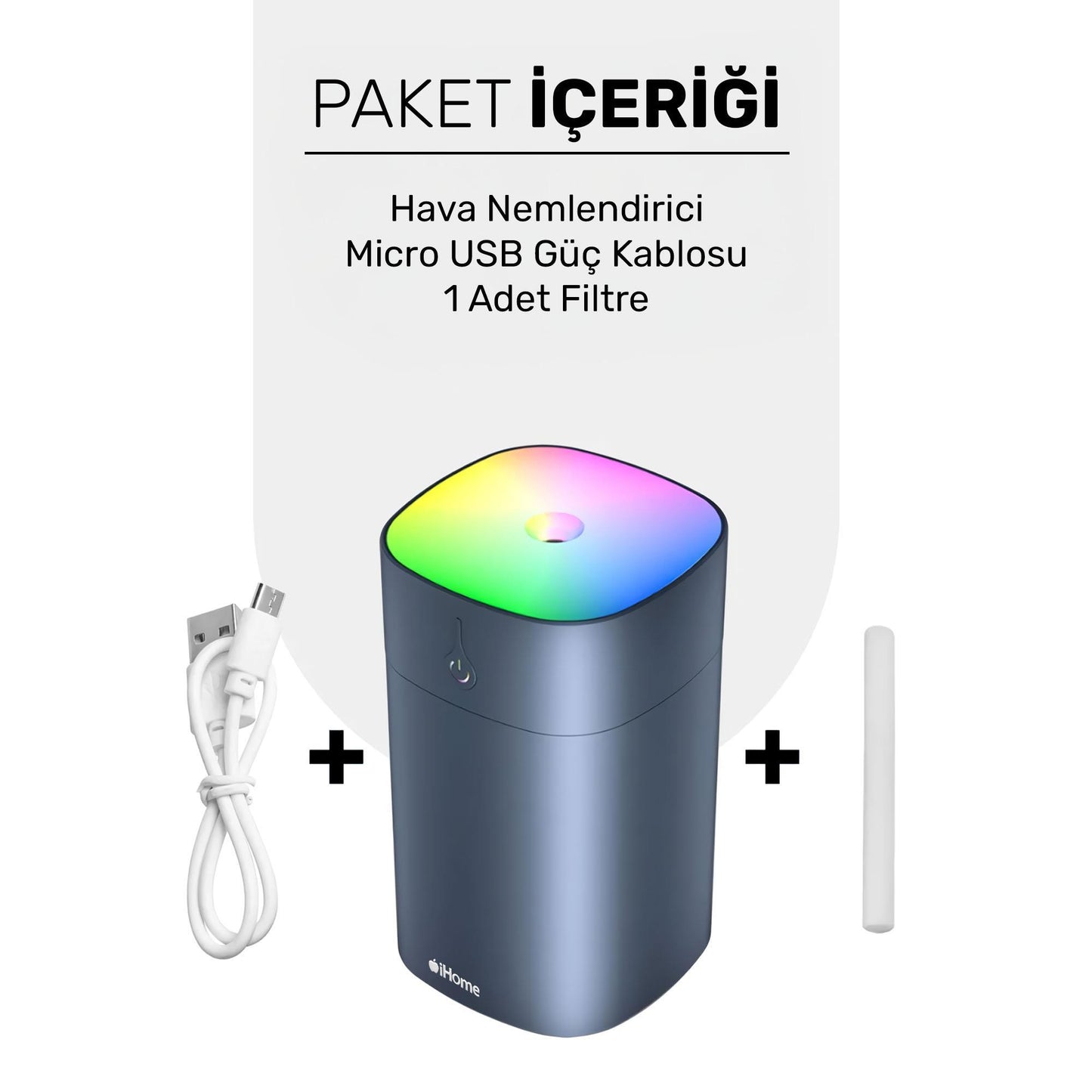 NPO iHome RGB Renkli Aromaterapi Difüzör ve Ultrasonik Hava Nemlendirici Buhar Makinesi