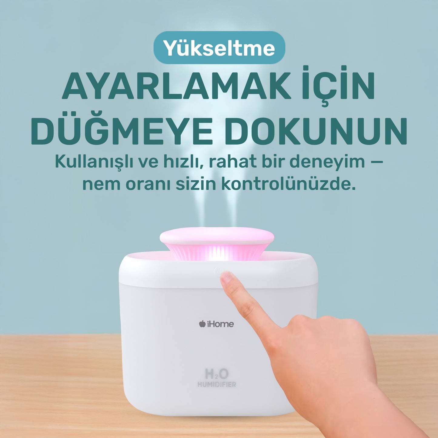 NPO iHome14 RGB Renkli 3300ml Aromaterapi Difüzör Ultrasonik Hava Nemlendirici Buhar Makinesi