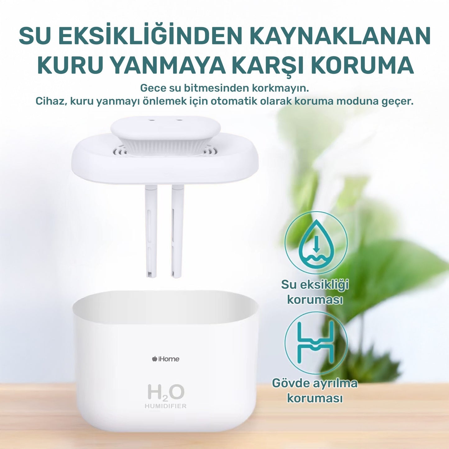 NPO iHome14 RGB Renkli 3300ml Aromaterapi Difüzör Ultrasonik Hava Nemlendirici Buhar Makinesi