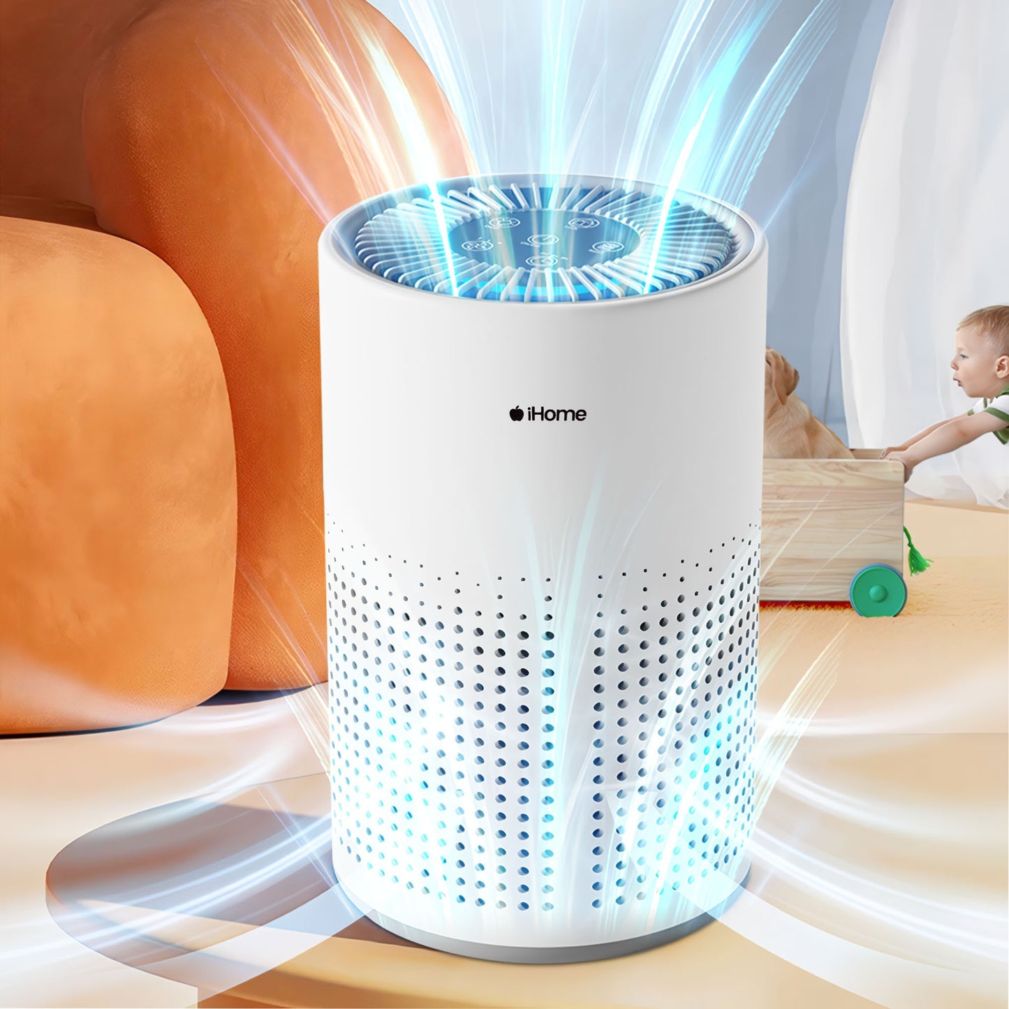 NPO iHome ARP1 Hepa-Aktif Karbon Filtreli 100m3/h Işıklı Ultra Sessiz Air Purifier Hava Temizleyici