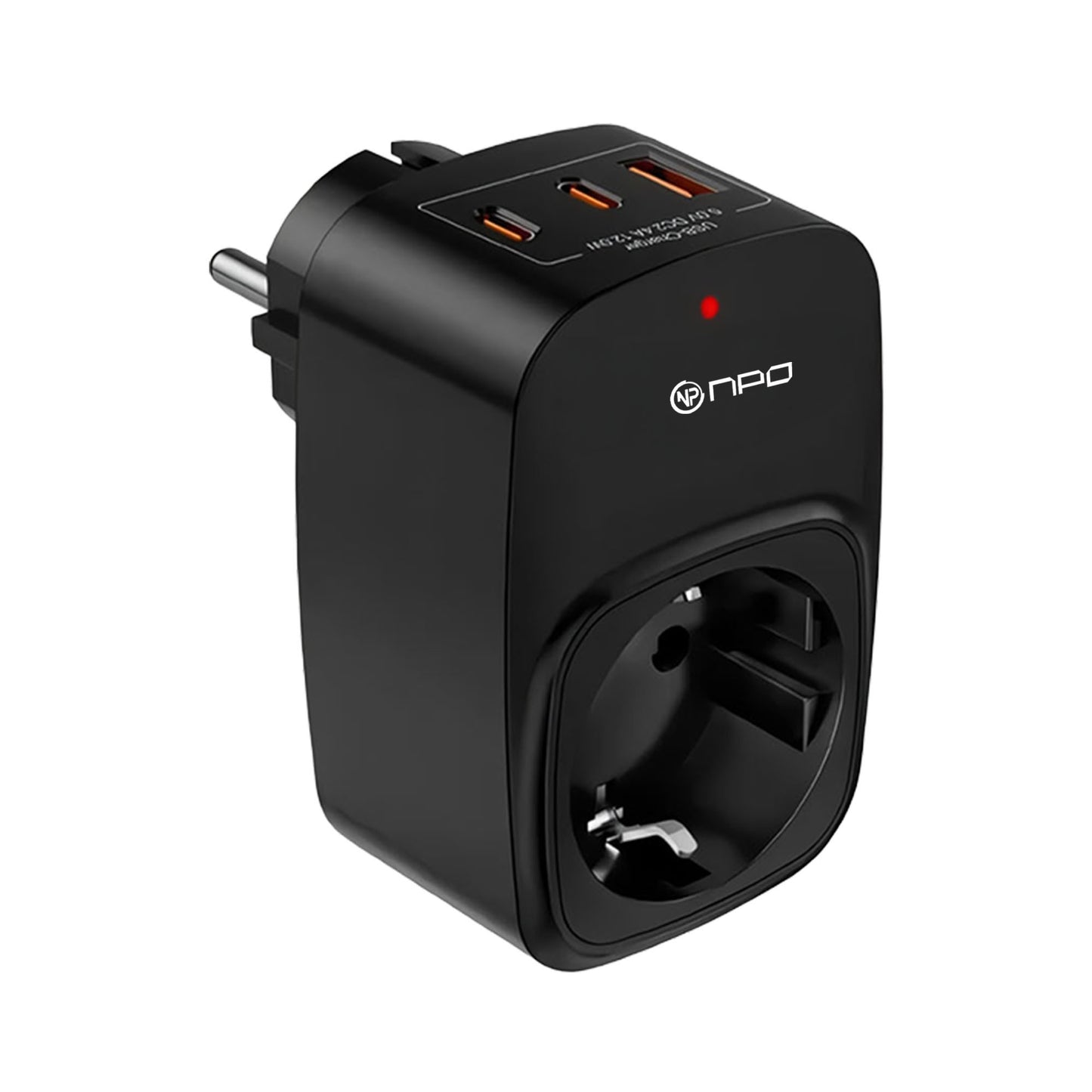 NPO Fulltech24 3680W Yüksek Voltaj/Akım ve Çocuk Korumalı Type-C ve USB Çoğaltıcı Duvar Prizi