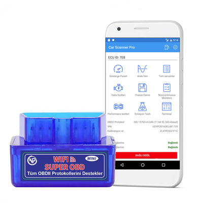 NPO NPC12 Türkçe OBDII/EOBD+CAN Modlu Araç Arıza Tespit/Silme Cihazı