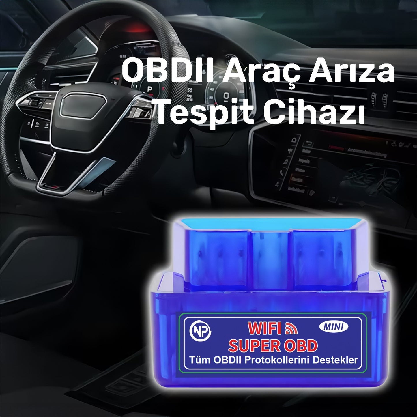 NPO NPC12 Türkçe OBDII/EOBD+CAN Modlu Araç Arıza Tespit/Silme Cihazı