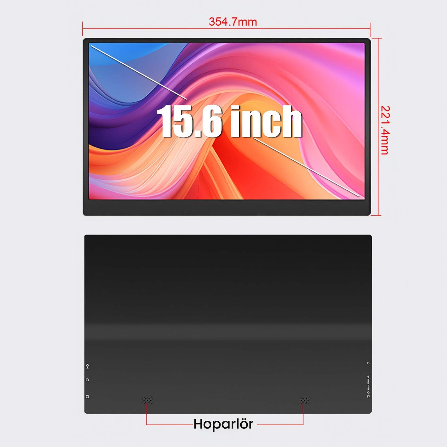 NPO NPM6 15.6" FHD 5ms Type-C Telefon&Oyun Konsolu Uyumlu Metal Kasa Taşınabilir Monitör