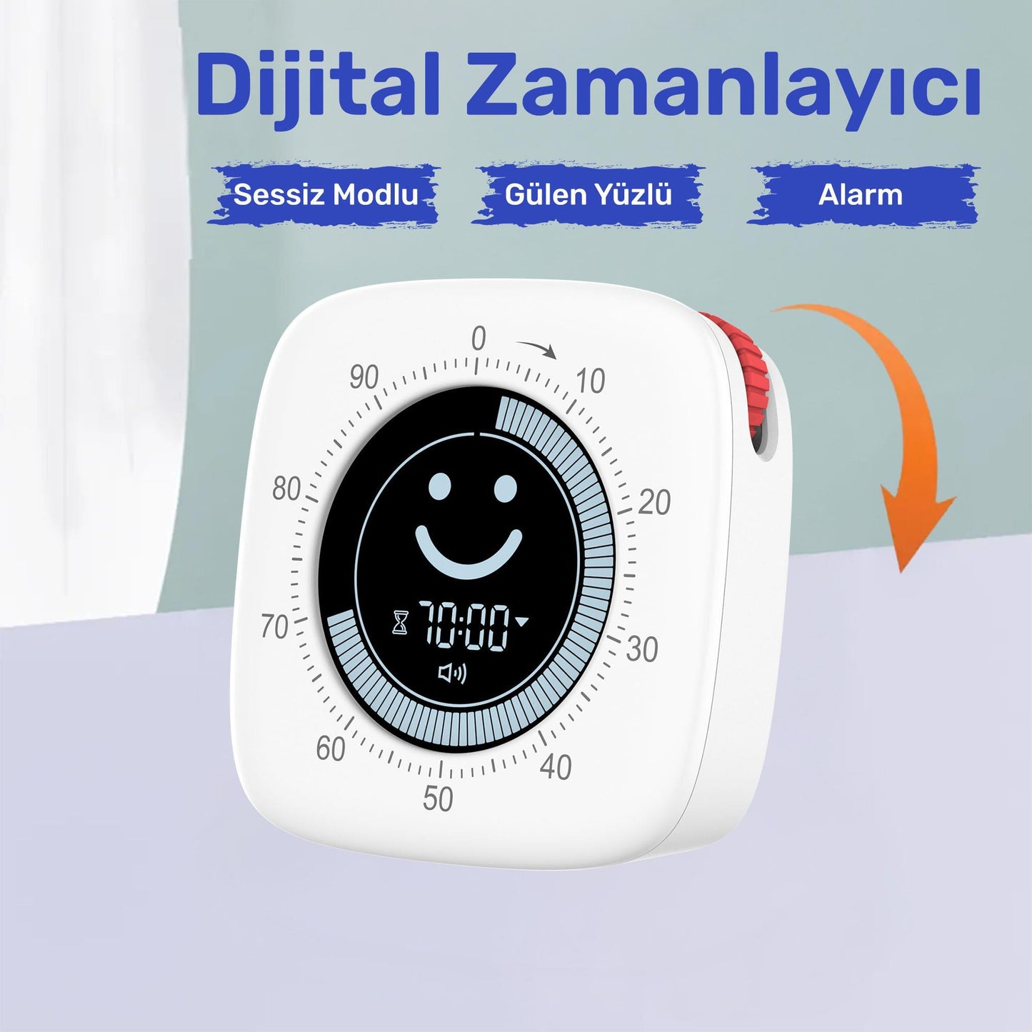 NPO Mutfak,Ders,Yemek için 60dk Dijital Alarm Kronometre,Pomodoro Öğrenci Motivasyon Saati