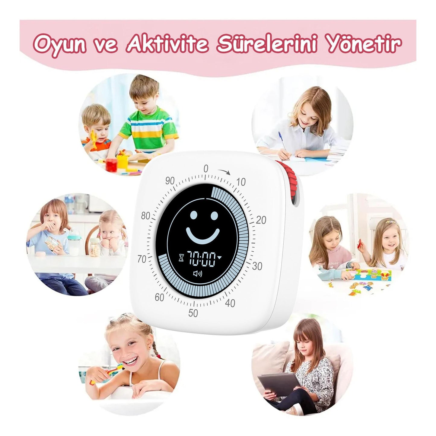 NPO Mutfak,Ders,Yemek için 60dk Dijital Alarm Kronometre,Pomodoro Öğrenci Motivasyon Saati