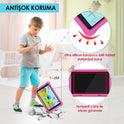 NPO 8" IPS Ekran 2GB 32GB Android 13.0 A133P 1.8GHz Antişok Çocuk Tableti, Kids Tablet Pembe RS407