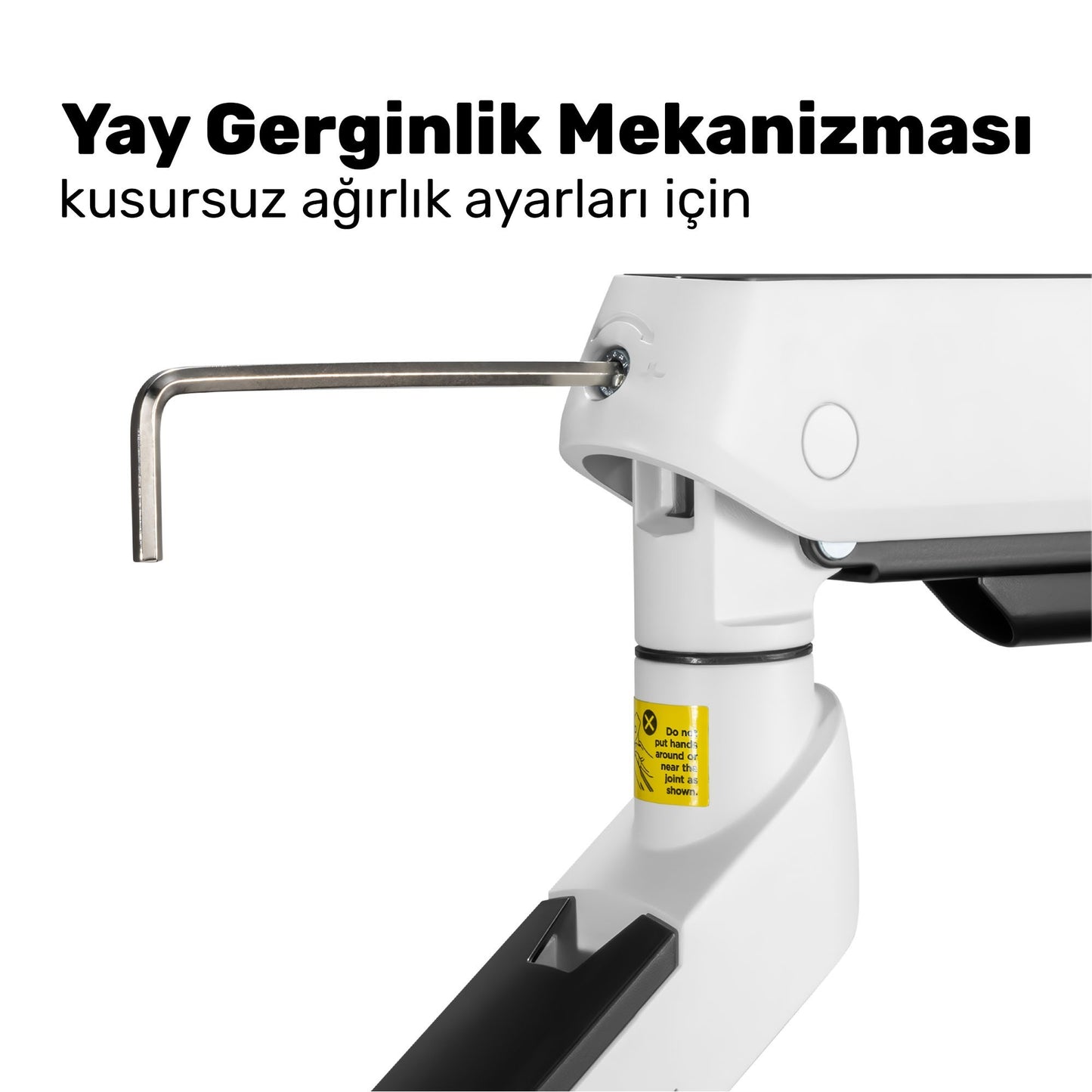 NPO STD54012HLW Elysium 27"-45" Profesyonel Gaming RGB Amortisörlü VESA Tek Kol Monitör Tutucu