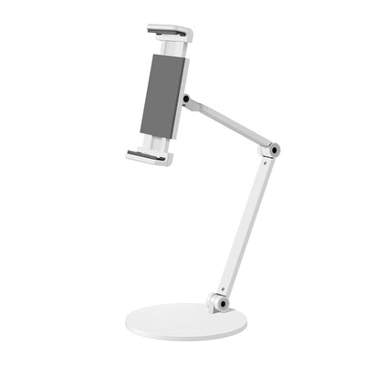 NPO STD20144LG 360°Ayarlanabilir Teleskobik 4"-13" Ergonomik Tablet Standı Gümüş Gri