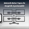 NPO STD340S Dört Kol 15"-27" Monitör ve TV Tutucu Stand - Siyah