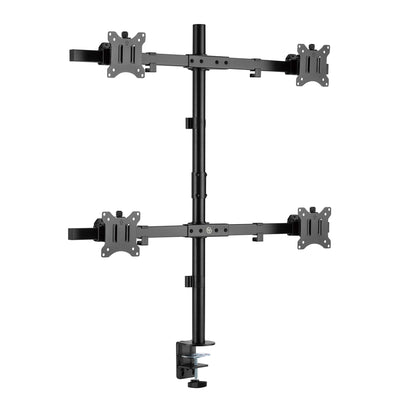 NPO STD5704B Basic 17"-32" VESA Yükseklik/Genişlik Ayarlı Kablo Yönetimli Dörtlü Monitör Tutucu
