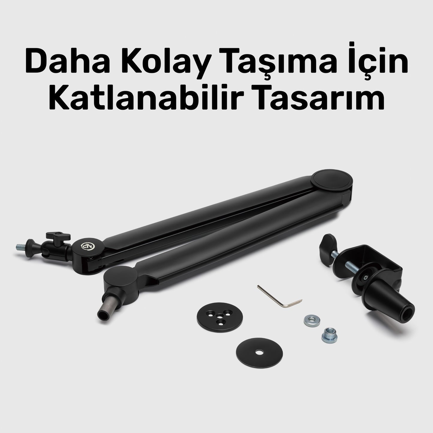 NPO STD131B Stüdyo Tasarım  Kablo Yönetimli  Amortisörlü Profesyonel Yayıncı Mikrofon Kolu