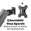 NPO STD48036E Airgrip 17"-27" Ergonomik 360° Amortisörlü VESA Üçlü Kol Monitör Tutucu