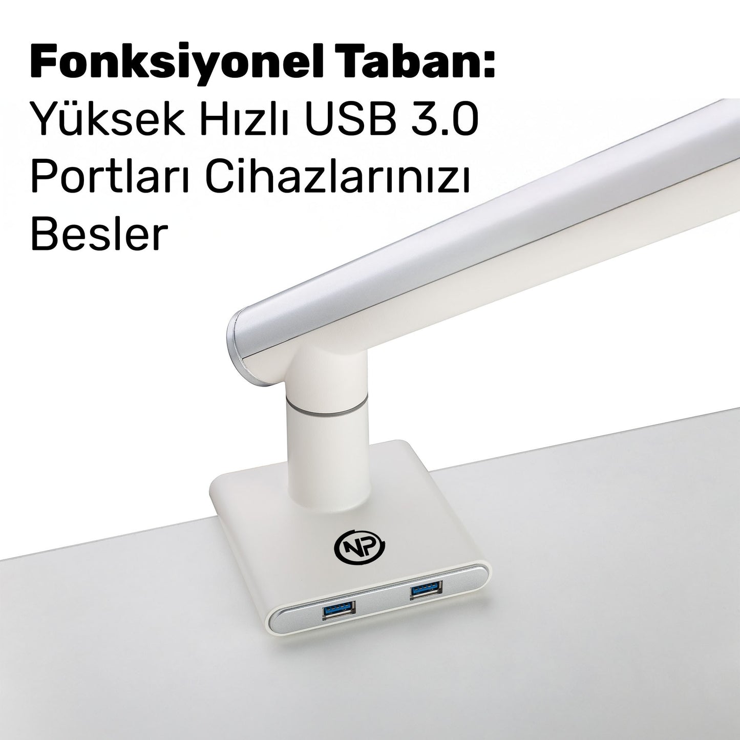 NPO STD49012UW Elysium 17"-32" Ultra Slim Alüminyum 2xUSB Amortisörlü VESA Tekli Monitör Tutucu