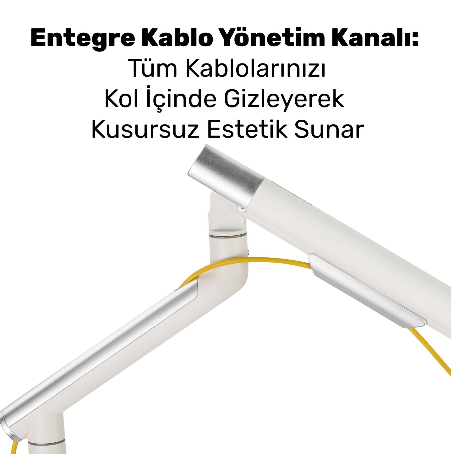 NPO STD49012UW Elysium 17"-32" Ultra Slim Alüminyum 2xUSB Amortisörlü VESA Tekli Monitör Tutucu