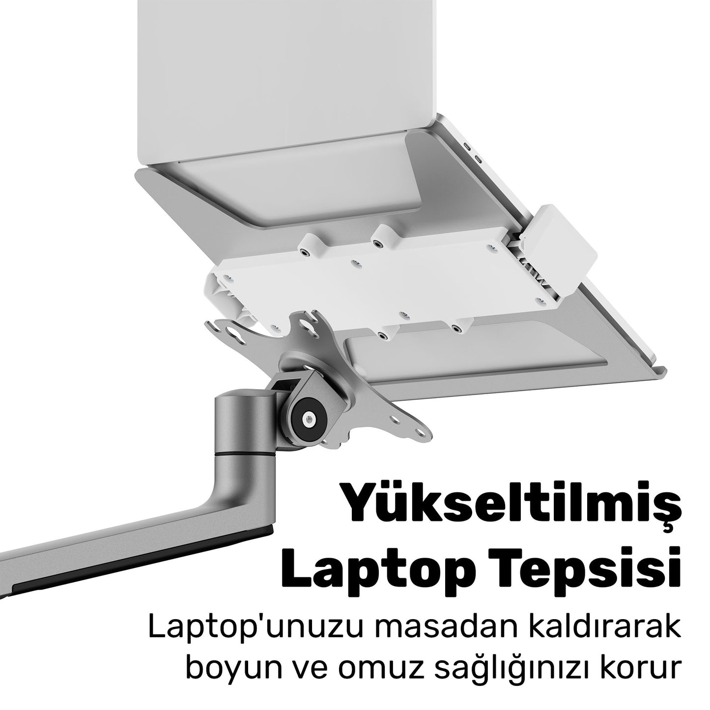 NPO STD72024MLG 11"-17" Notebook 17"-32" Monitör Destekli Alüminyum Monitör Tutucu