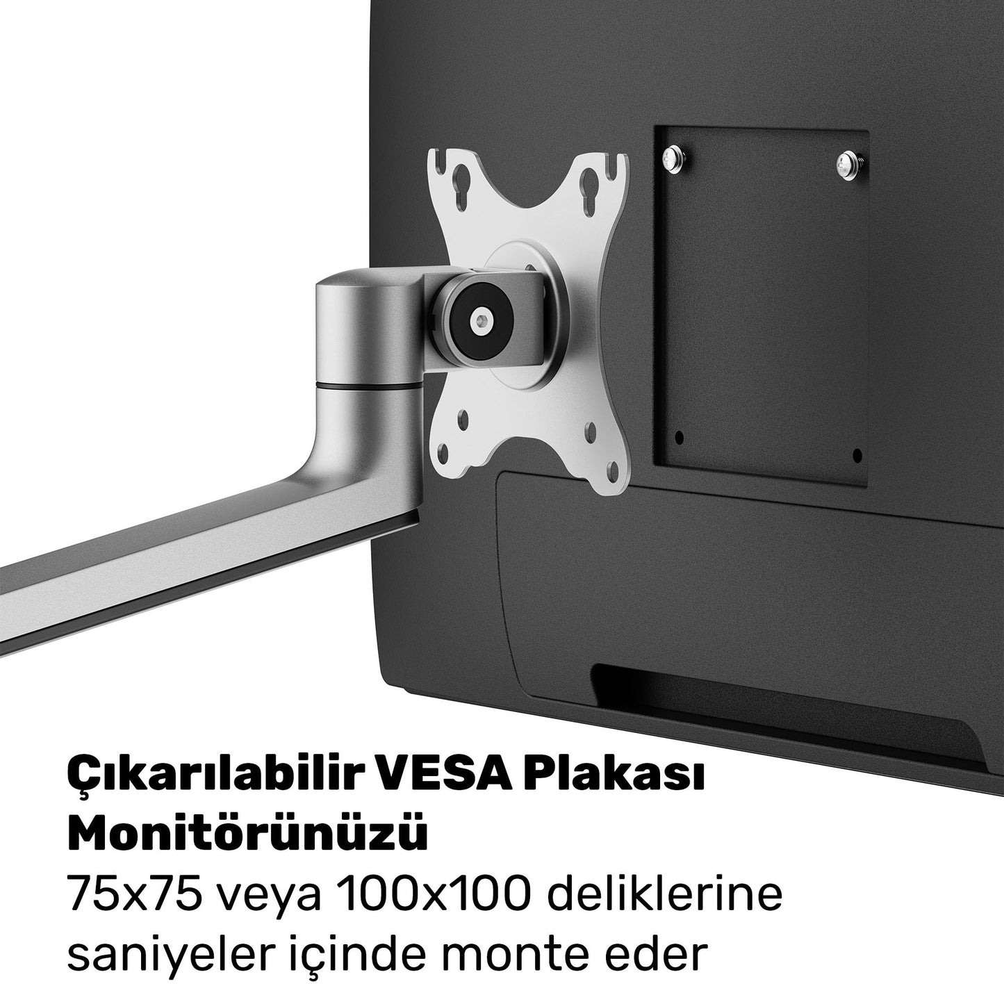 NPO STD72024MLG 11"-17" Notebook 17"-32" Monitör Destekli Alüminyum Monitör Tutucu