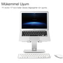 NPO STD6081S Açı Ayarlı Ergonomik Macbook Özel 11"-17" Masaüstü Notebook Stand Gümüş Gri