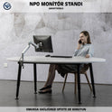 NPO STD7070GS 10"-27" VESA Monitör/Notebook Stand Tek Kol Gümüş Gri