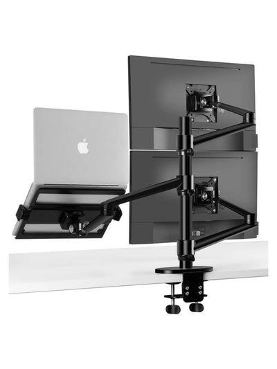 NPO STD7093 10"-27" Notebook Stand ve Vesa Monitör Tutucu Çift Kol- Koyu Gri