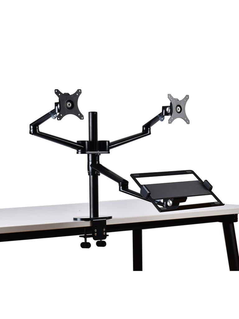 NPO STD7093 10"-27" Notebook Stand ve Vesa Monitör Tutucu Çift Kol- Koyu Gri