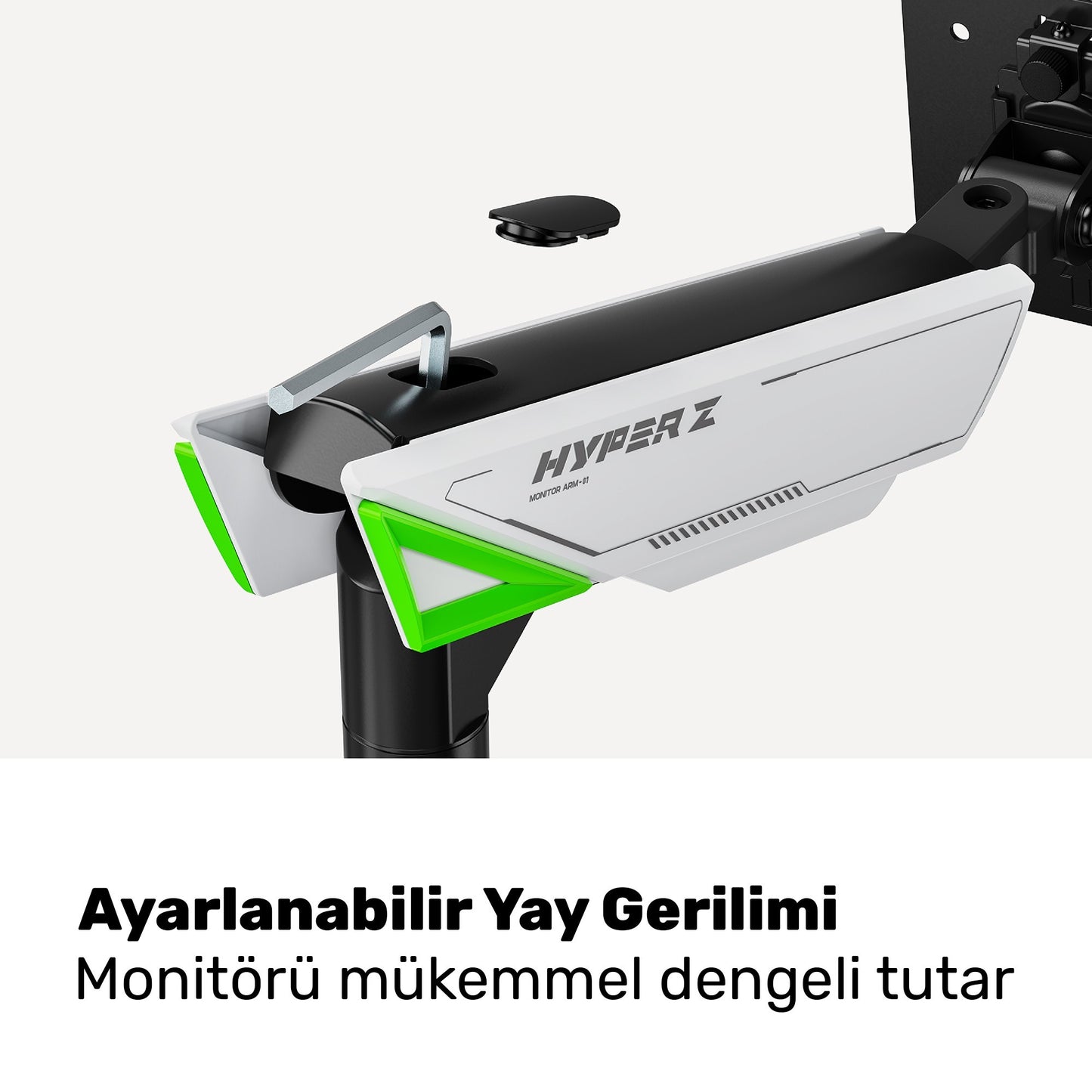 NPO STD93012LW Elysium  17"-45" Profesyonel Gaming RGB Amortisörlü VESA Tek Kol Monitör Tutucu