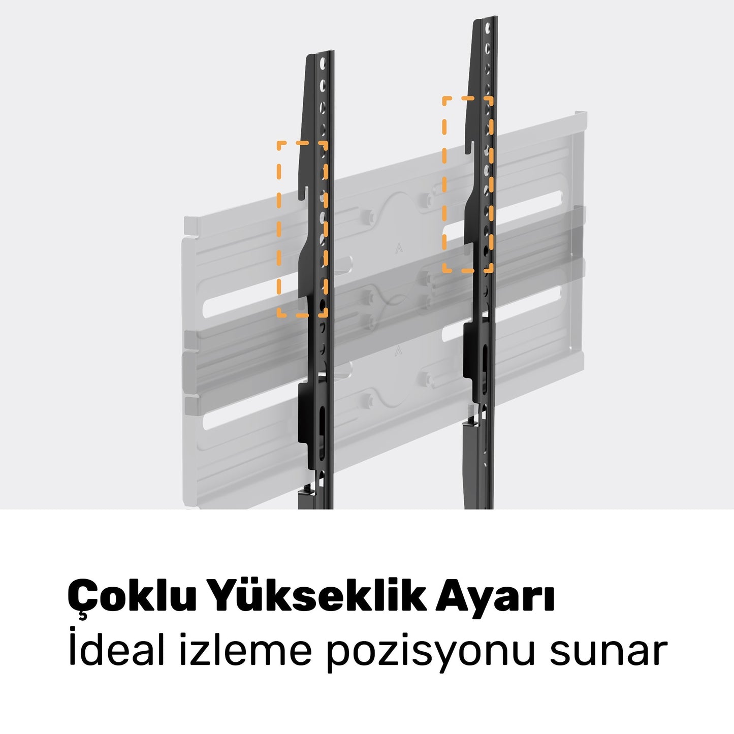 NPO STD85446 32"-75" Curved TV Uyumlu Tam Hareketli Dönebilen VESA TV Duvar Askı Aparatı