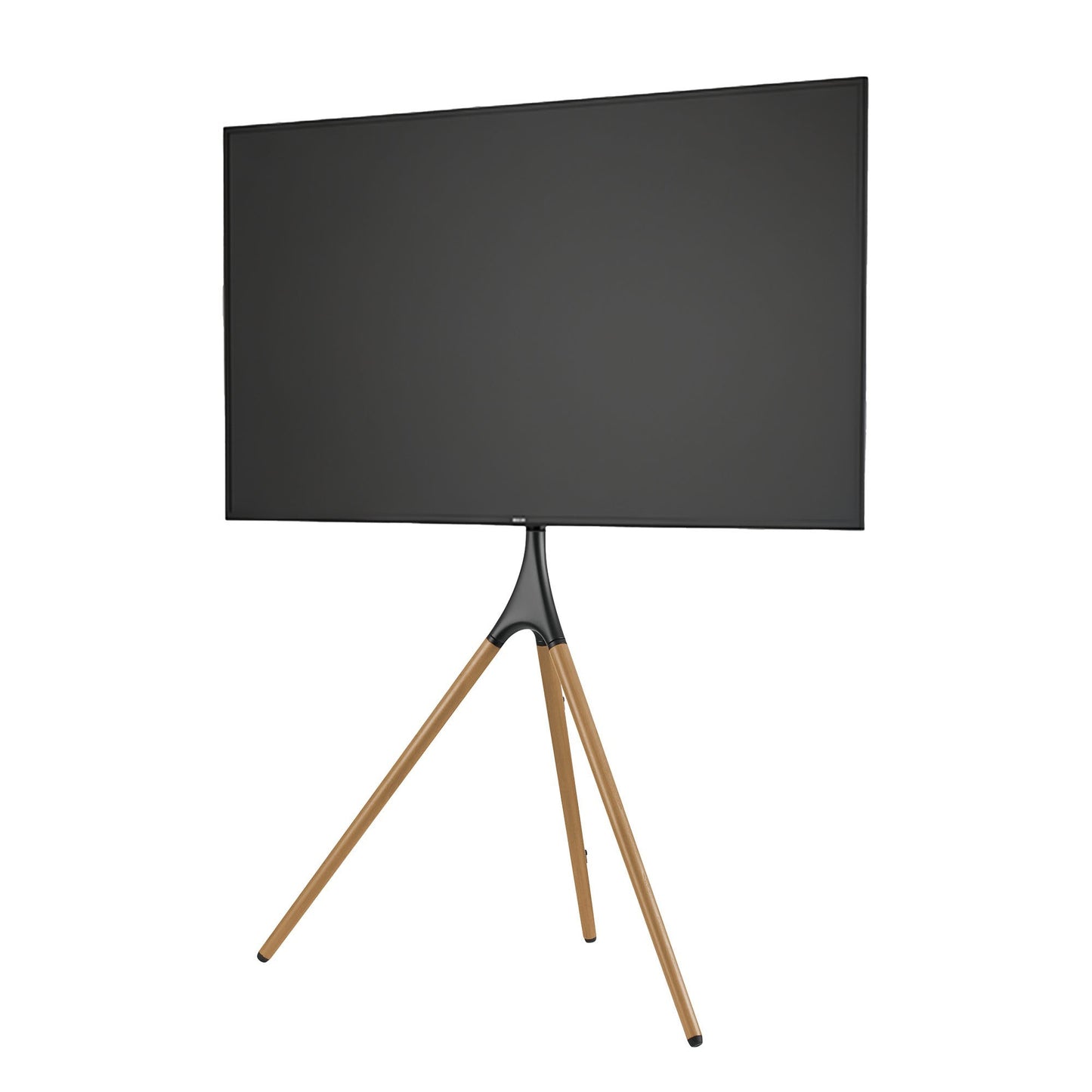 NPO STD1246F 45"-65" VESA Uyumlu Ahşap Ayaklı 360° Dönebilen Dekoratif Taşınabilir TV Standı