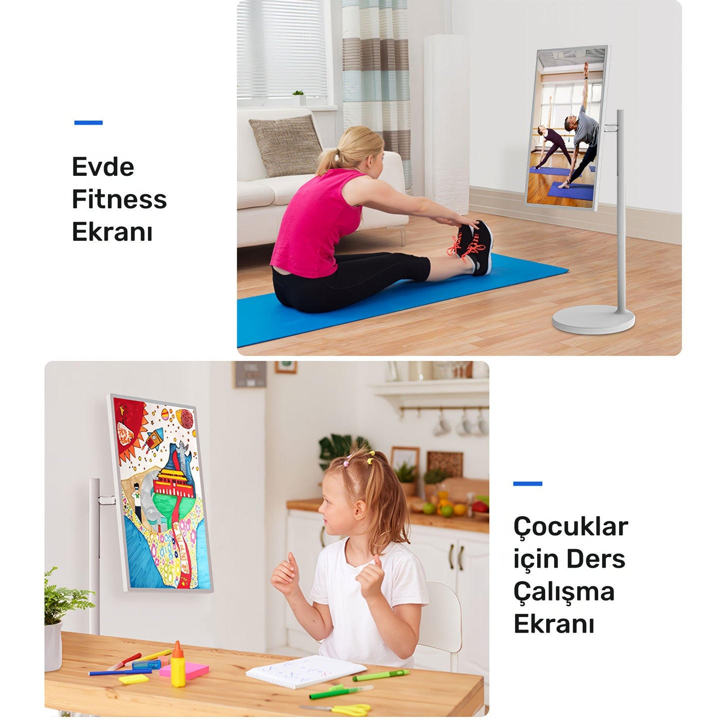 NPO Full HD Android Dokunmatik Şarjlı Taşınabilir Smart Led Ekran