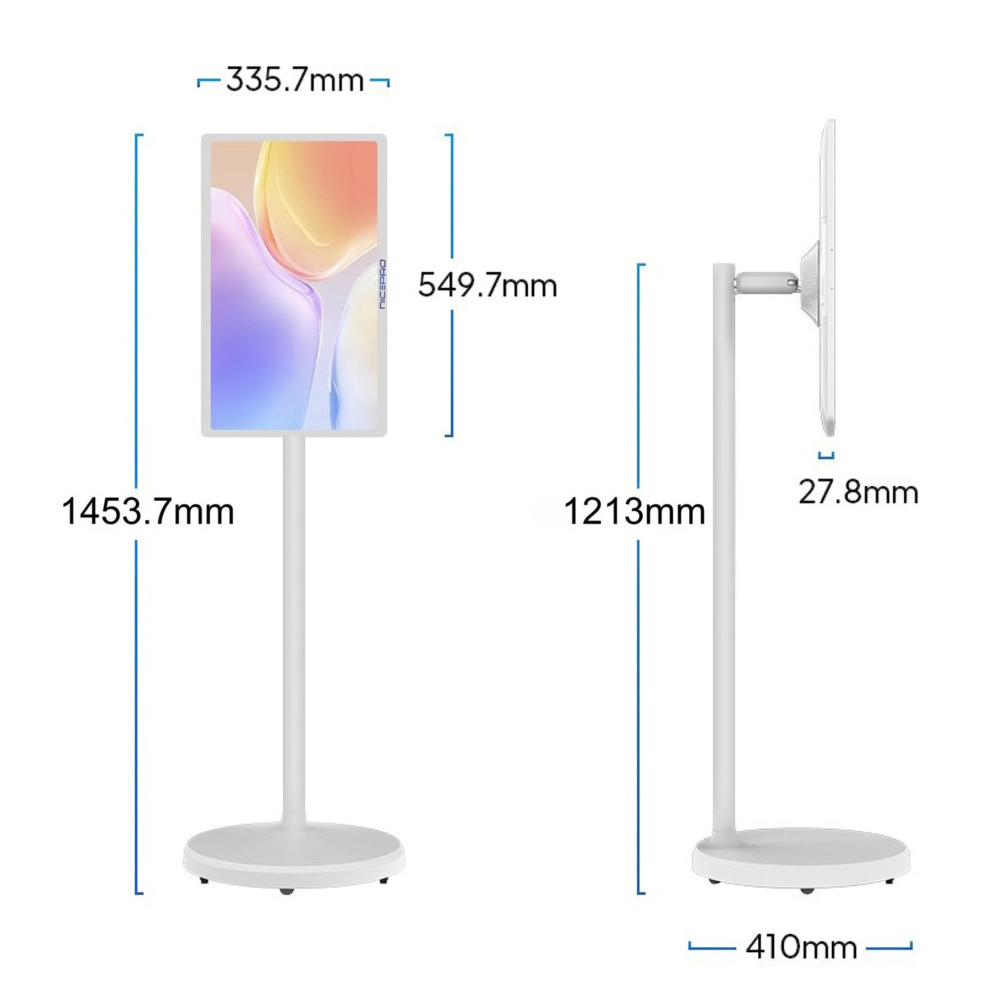 NPO Full HD Android Dokunmatik Şarjlı Taşınabilir Smart Led Ekran