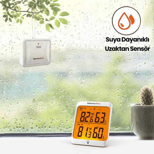 ThermoPro TP63C İç ve Dış Mekan (Sensörlü) Dijital Sıcaklık ve Nem Ölçer