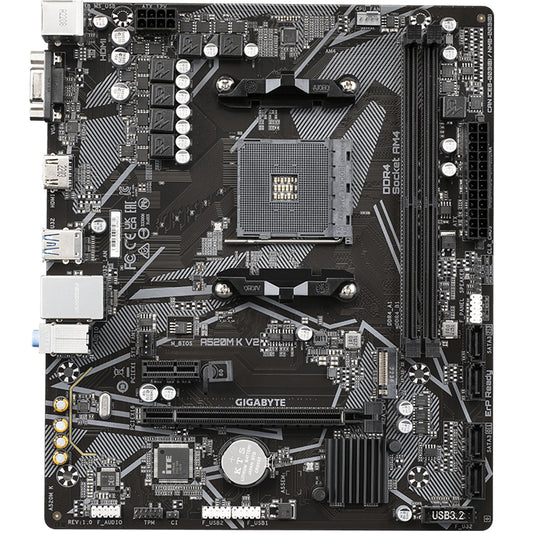 GIGABYTE A520M K V2 1.0 A520 DDR4 Vga GLan mATX HDMI M2 USB3.1 AM4 AMD Anakart